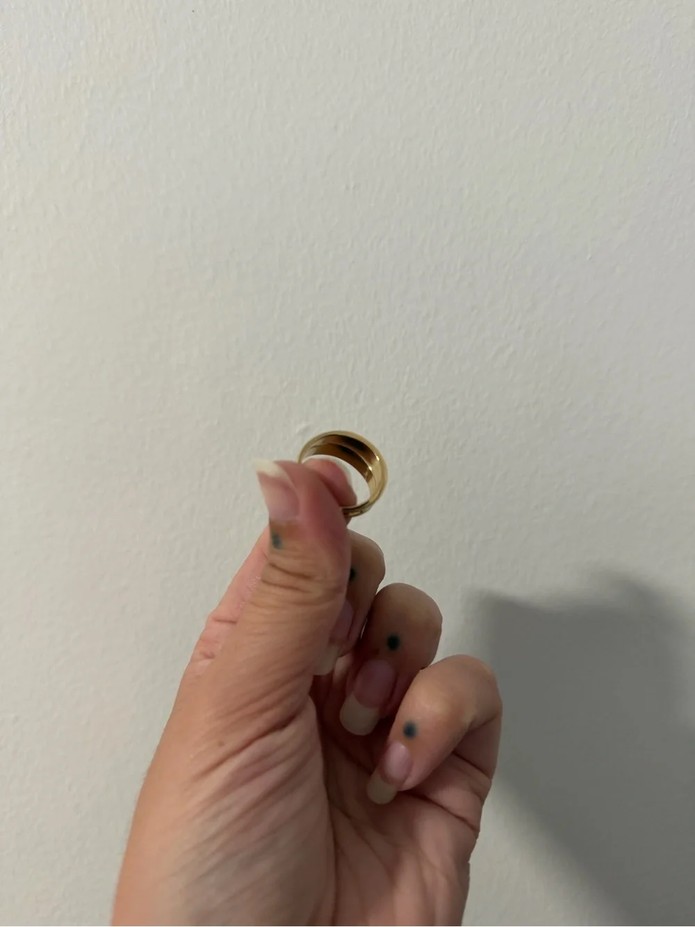 14k Solid Gold Stackable Dome Rings - High Polish, NON HOLLOW